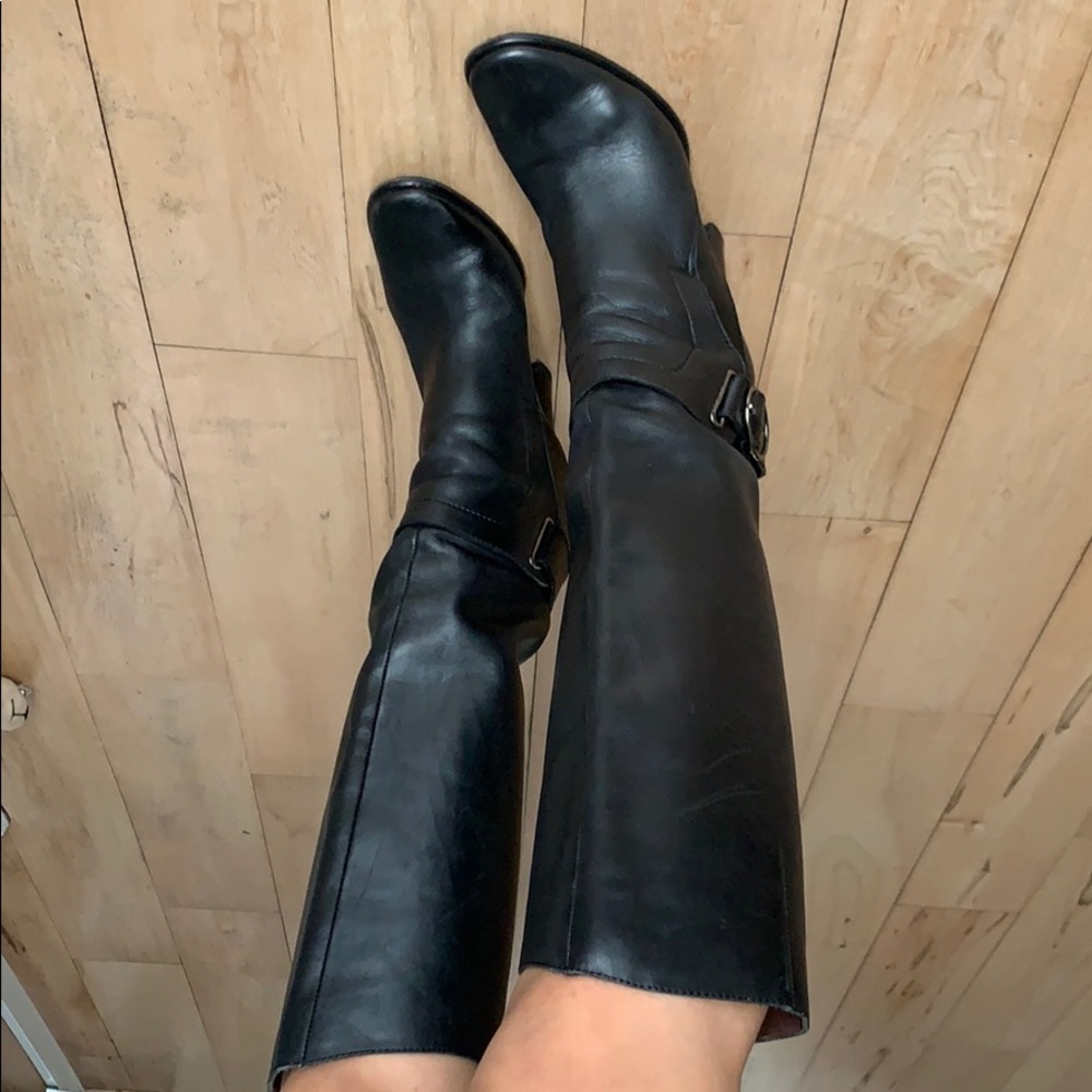 Tahari knee high pull on boots. 36.5